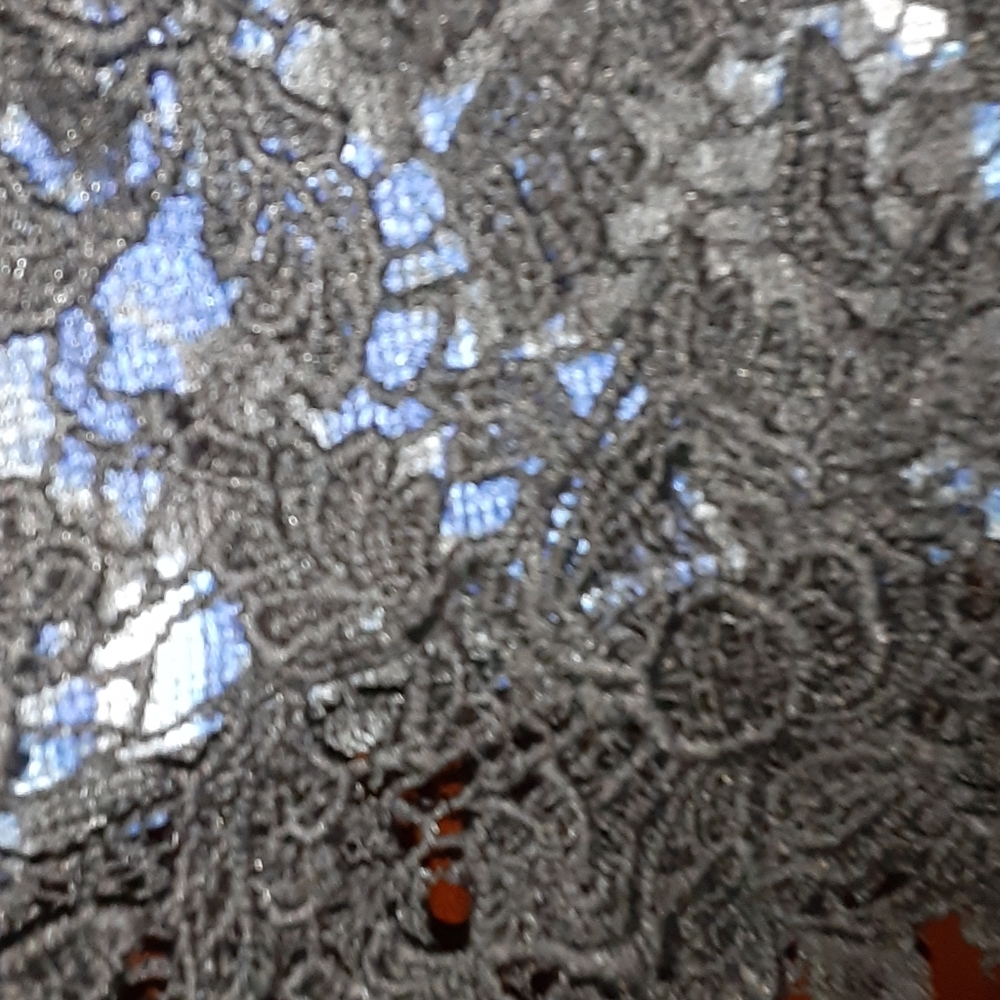 Tahari blue and black lace skirt sz 8 - Picture 3 of 7